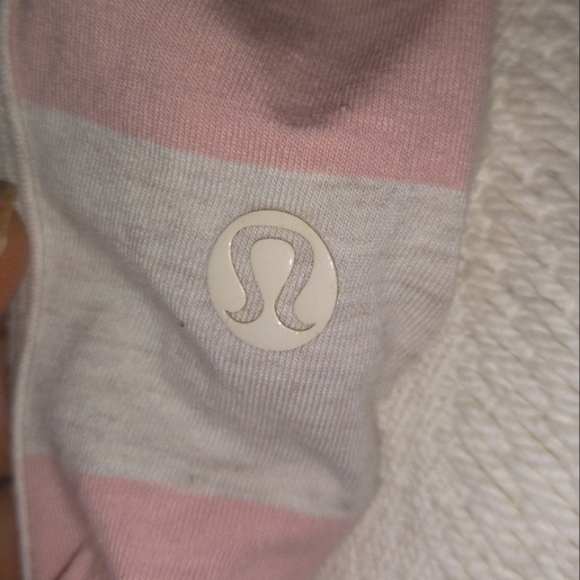 Lululemon striped pink and white razor back tank top - Picture 2 of 2